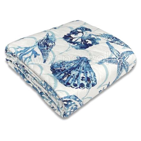 Sea QUILTED printed BEDCOVERS single double face